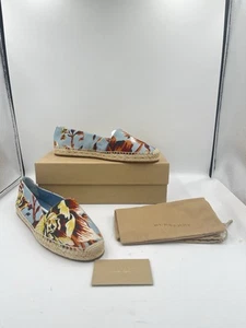 Burberry Floral Hodgeson Alpargata Plana Zapatos Reino Unido Talla 7 Para Mujer Azul Cielo - Imagen 1 de 10