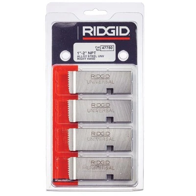 Troqueles de tubo NPT Ridgid 47750 1" a 2" 11-1/2", aleación Rh, para cabezales de troquel universales Foto 1 de 2