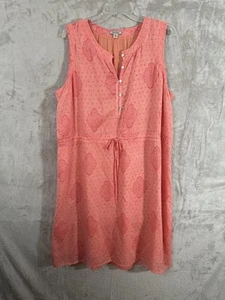 Vestido Lucky Brand para mujer XL rosa sin mangas cordón cintura bordado boho - Imagen 1 de 12