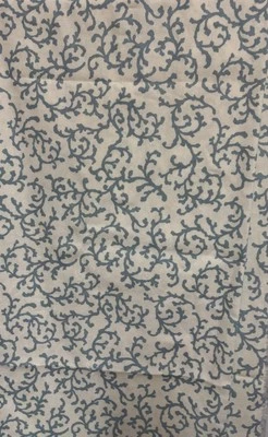 Waverly Inspirations Screen Print Blue Scroll Cotton Fabric 1.25 Yds x 44” - Image 1 of 4