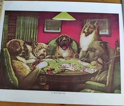 Póster vintage Arthur A Kaplan A Waterloo CM Coolidge impresión litográfica 12" X 16" Foto 1 de 4