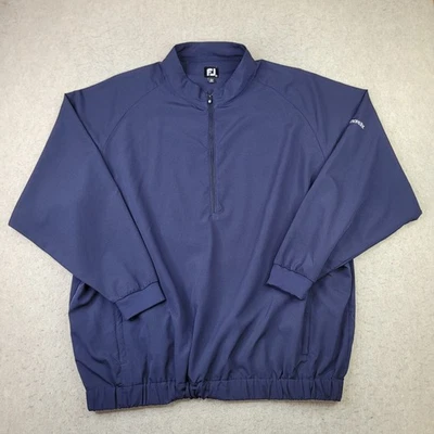 FootJoy Golf 1/2 Zip Pullover Mens 3XL Blue Performance Windbreaker Jacket Logo - Image 1 of 4