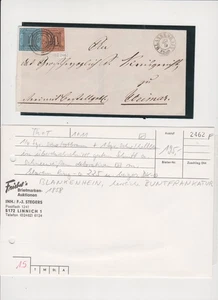 Brief Thurn und Taxis Mi.Nr. 1 u. 11 Bundfrankatur , Blankenheim 1858 - Bild 1 von 2