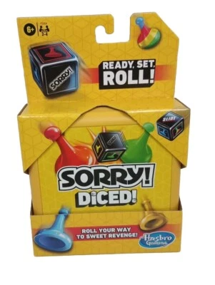 Hasbro Sorry! Diced Game  Fast &  Portable Ready, Set, Roll 2 To 4 Players New - Image 1 of 4