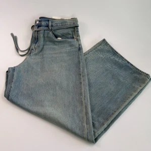 Levi's Premium Women XL Baggy Straight Leg Mid Rise Zip Fly Jeans 26x31 Blue NWT - Picture 1 of 17