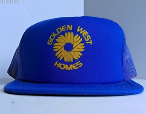 Vintage Golden West Homes Snap Back Trucker Hat Cap - Picture 1 of 7