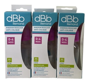 Biberón anticólicos dBb Remond - Pack trío - Rosa - 360 ml en total - Polipropilo - Imagen 1 de 5