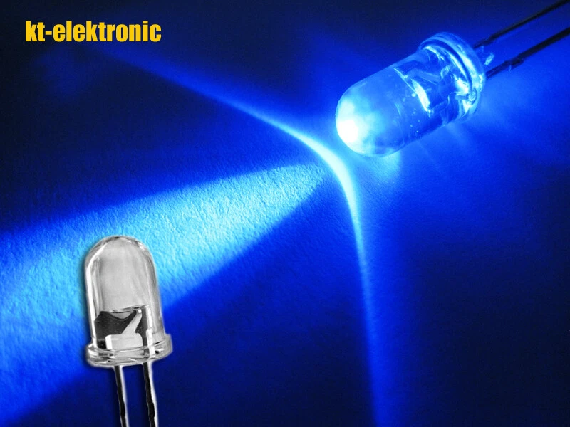 25 Stück LED 5mm 15° blau 470nm ultrahell 12000mcd - Bild 1 von 1