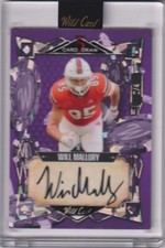 WILL MALLORY RC 5 Card Draw Purple Auto 2/4 2023 Wild Card SP #5CDM-101 Colts