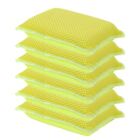 Superio Miracle Microfiber Dish Sponge 6-Pack, Non-Scratch, Reusable - Yellow