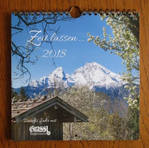 "Bergbrennerei Grassl" Berchtesgaden - Wand Kalender 2018 - Schnapskalender - Bild 1 von 6