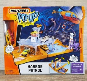 NOS 2005 Matchbox Pop-Up Adventure Set Harbor Patrol Coptor "Free Shipping"