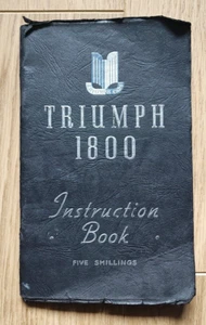 Triumph 1800 Saloon Instruction Book - 1948 Second edition - Picture 1 of 8