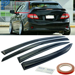 4PC Smoke Window Vent Visor Rain Guard Deflector for 2009-2013 Toyota Corolla - Picture 1 of 9