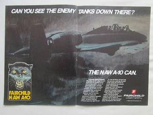 4/1980 PUB FAIRCHILD REPUBLIC COMPANY N/AW A-10 ANTI TANK USAF TAC ORIGINAL AD - Imagen 1 de 1