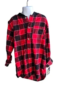 Art Class Hoodie Kids Sz XL 14 Button Up Red Black - Picture 1 of 3