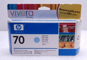 Original HP 70 Light Cyan Tinte 130ml DesignJet C9390A - Originalverpackt #99 - Bild 1 von 3