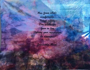 Society 6 Ocean Tapestry Jalaluddin Rumi Quote Wall Hanging  - Picture 1 of 3