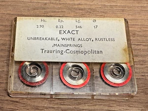 LOT x 6 im Etui Waltham Mainspring 18er Taschenuhr 2205 (GENAU) Legierung - 1883 NOS - Bild 1 von 2