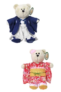 Starbucks Japan Bear Bearista Kimono Boy & Girl Set of 2 Japan Limited Plush New - Picture 1 of 5