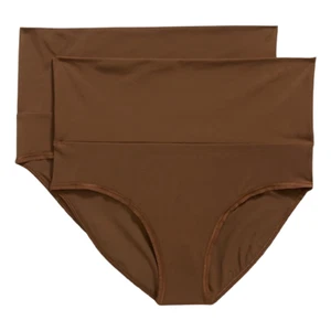 2 Pack Maternity Hipster Panties Size XS Rollover-Waist Jersey Dark Walnut NWT - Picture 1 of 4