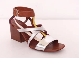 MISSONI Multi-Color Leather Specchio Argento High Heel Strappy Sandal 11-41 - Picture 1 of 7