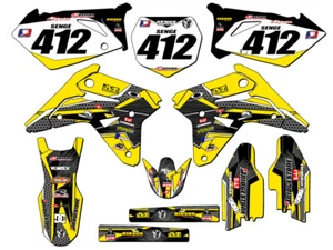 RMZ 450 PODIUM 2007 kit de gráficos Senge amarillo compatible con Suzuki - Imagen 1 de 10