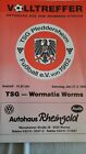 Programmheft TSG Pfeddersheim - VfR Wormatia Worms  27.02.93 OL Sdwest