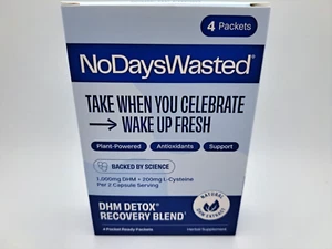No Days Wasted DHM Detox 4 Portable Servings Recovery Blend DHM L-Cysteine - Picture 1 of 8