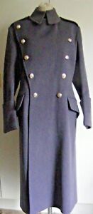 Vintage Greatcoat Royal Household Division Officer Military Coat blue grey wool 