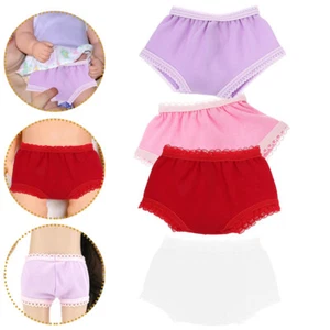 4pcs Doll Panties Small Doll Underwear Doll Underpants Pretend Play Doll - Picture 1 of 12