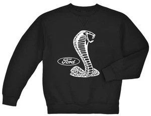 Ford Mustang Cobra sweatshirt Men's black ford mustang sweat shirt black white - Picture 1 of 1