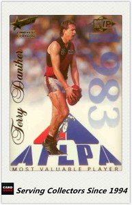 1995 Select AFL Sensation Most Valueable Player Card No.2 Terry Daniher (1983)