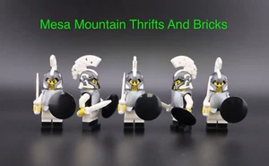 LEGO® Castle Minifigs Lot X5 NEW Army Building White Roman/Greek Soldiers Knight - Picture 1 of 8