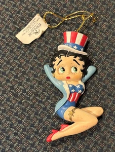 Kurt Adler 2000  Betty Boop Patriotic USA Christmas Ornaments - Picture 1 of 2