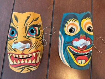 VINTAGE PAPER MASKS 7" MADE IN Japan AS IS - Image 1 of 4
