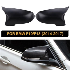 Matte Black Side Mirror Cover Cap for BMW F10 F11 535i 528i 5 Series 2014-2017 M - Picture 1 of 7
