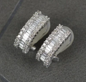 Quality 18ct White Gold and VS Diamond Hoop Earrings - Picture 1 of 12