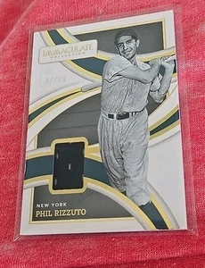 2022 Immaculate Phil Rizzuto Game Worn Jersey Patch 7 / 25 New York Yankees - Bild 1 von 2