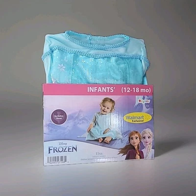 NEW Infant Disney Frozen Princess Elsa Pretend Play Dress Up Costume 12-18 Month - Image 1 of 4