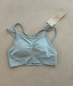Sweaty Betty Sports Bra Women’s Size S Blue Solstice Strappy Back Bra Stretch - Picture 1 of 4