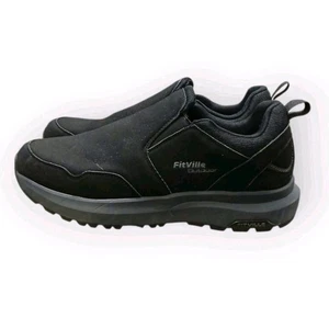 FitVille Men's Trekking Trails Sneakers Slip on Size 8 Wide Hiking Shoes Outdoor - Picture 1 of 10