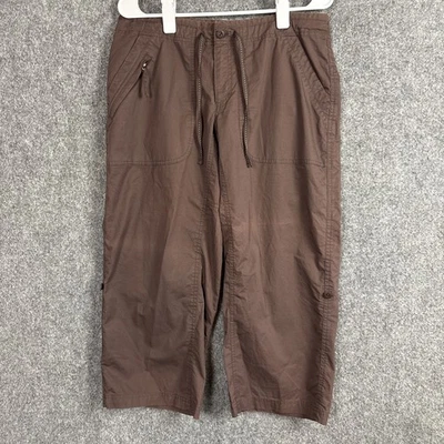 L.L. Bean Pants Womens Size 12 Brown Capri Roll Hem Outdoors Hiking Casual - Image 1 of 4