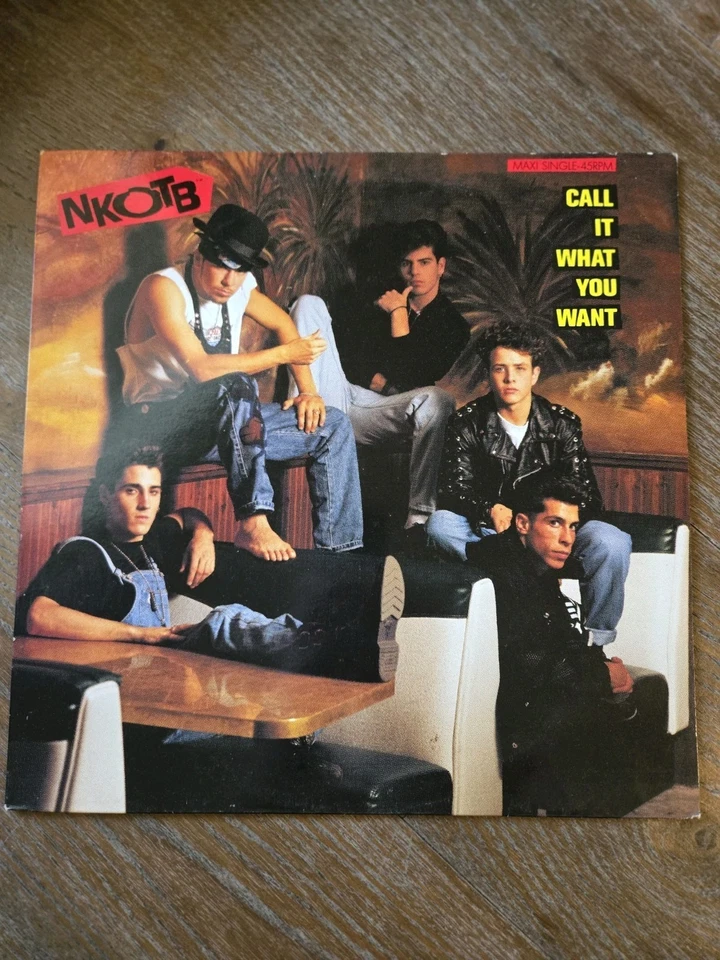 New Kids On The Block NKOTB Call It What You Want 12" Single Vinyl Record 1990 - Image 1 of 1