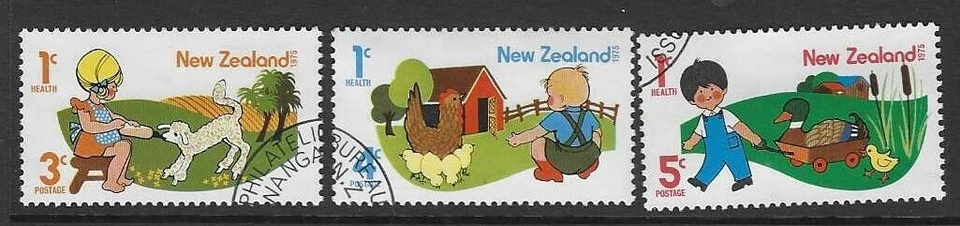 3 New Zealand stamps used (Health)($1.15 Bargain) - Image 1 of 1