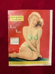 Rare 1953 Marilyn Monroe pin up a calendar police gazette Date of the Month - Picture 1 of 9