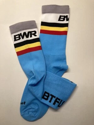 "Feet Aireator BWR Belgian Waffle Race 6"" Calcetines Crew Adulto Talla Mediana 7-9 EE. UU. Foto 1 de 3