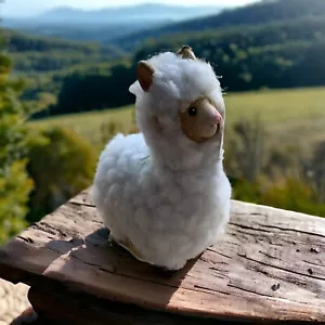 DEKOFIGUR, GARTENFIGUR LAMA ALPAKA weiss Deko süss weich cute zahm - Bild 1 von 5