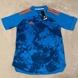 Adidas Convido 20 Primeblue Jersey Boys XL 15-16Y Blue Orange Short Sleeve NWT - Picture 1 of 12