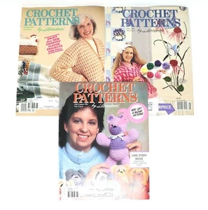 1990's Crochet Patterns Magazine Lot of 3 By Herrschners Afghans Country Project - Picture 1 of 4